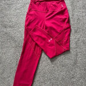 Lululemon Pink mesh leggings size 8